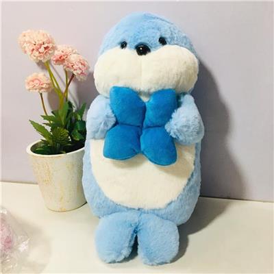 Gấu Bông RÁI CÁ CẦM BÔNG HOA Cao 30cm - Comfort XANH  Gau Bong RAI CA CAM BONG HOA Cao 30cm - Comfort XANH