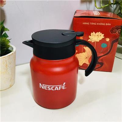 BÌNH GIỮ NHIỆT NESCAFE MÀU ĐỎ 1000ml Có QUAI CẦM