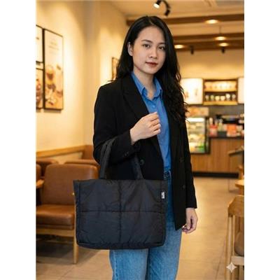 Túi Tote Chần Bông Kotex MÀU ĐEN  Tui Tote Chan Bong Kotex MAU DEN