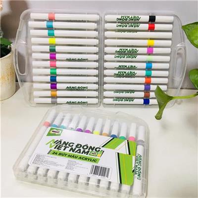 Hộp Màu Acrylic Milo 24 Cây - HỘP LỚN