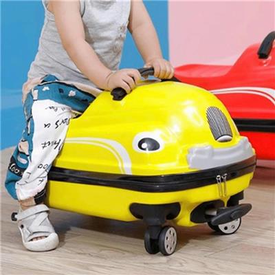 Vali Kéo Trẻ Em Kiêm Xe Chòi Chân Hình Xe Ô Tô MÀU VÀNG (Abbott Grow)