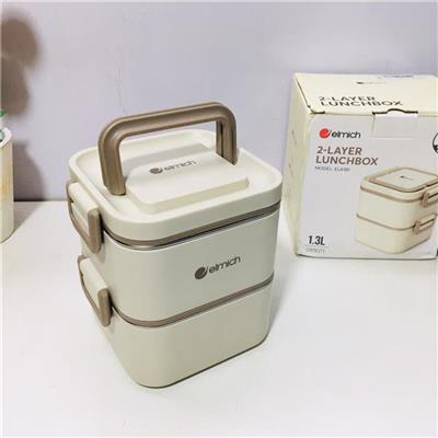Hộp Cơm 2 Tầng Inox 304 Elmich EL8381 Dung Tích 1.3L