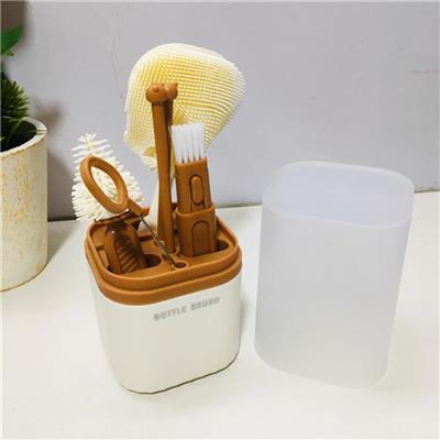 Bộ Cọ Bình Sữa 6 Chi Tiết Cho Bé Vitadairy MÀU KEM  Bo Co Binh Sua 6 Chi Tiet Cho Be Vitadairy MAU KEM