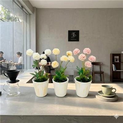 Chậu Hoa Giả Mini Decor Để Bàn - Có 3 MÀU  Chau Hoa Gia Mini Decor De Ban - Co 3 MAU