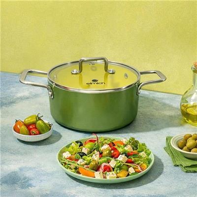 Nồi chống dính Ceramic Elmich Olive Classic EL5535OV20 size 20cm