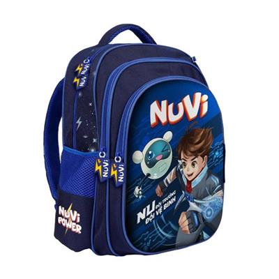 Balo NUVI 3D NHIỀU NGĂN Chống Gù Size Lớn Cho Học Sinh Cấp 1,2 MÀU XANH DƯƠNG