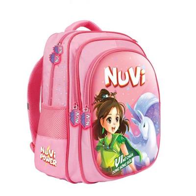 Balo NUVI 3D NHIỀU NGĂN Chống Gù Size Lớn Cho Học Sinh Cấp 1,2 MÀU HỒNG