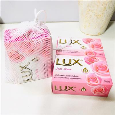 COMBO 3 Bánh Xà Bông Thơm Hương Nước Hoa LUX SOFT ROSE - HỒNG + Tặng Kèm Túi Lưới Đựng Bánh Xà Bông  COMBO 3 Banh Xa Bong Thom Huong Nuoc Hoa LUX SOFT ROSE - HONG + Tang Kem Tui Luoi Dung Banh Xa Bong