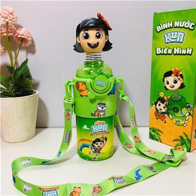 Bình Nước Kun BIẾN HÌNH 350ml CHIBI MÀU XANH LÁ  Binh Nuoc Kun BIEN HINH 350ml CHIBI MAU XANH LA