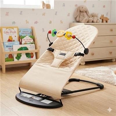 Ghế Nhún BOBBY Rung, Ru Ngủ, Bập Bênh Hỗ Trợ 3 Tư Thế (KHÔNG SD PIN)