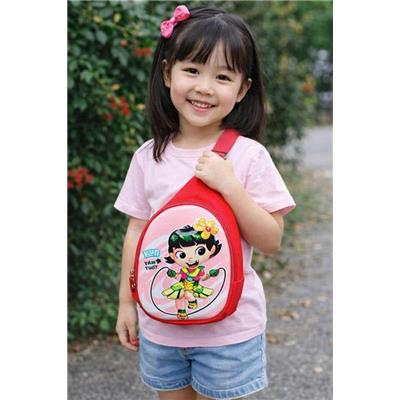 Túi Đeo Chéo KUN 3D Cho Bé Gái MÀU ĐỎ