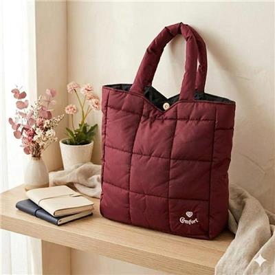 Túi Tote Chần Bông COMFORT MÀU ĐỎ