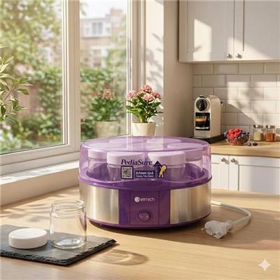 Máy Làm Sữa Chua Elmich YME0298PP MÀU TÍM  May Lam Sua Chua Elmich YME0298PP MAU TIM