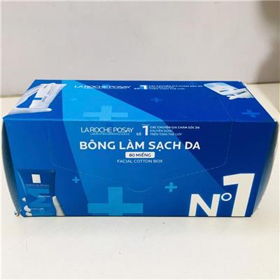 Bông Tẩy Trang LAROCHEPOSAY Hộp 80 Miếng (Hộp XANH DƯƠNG)