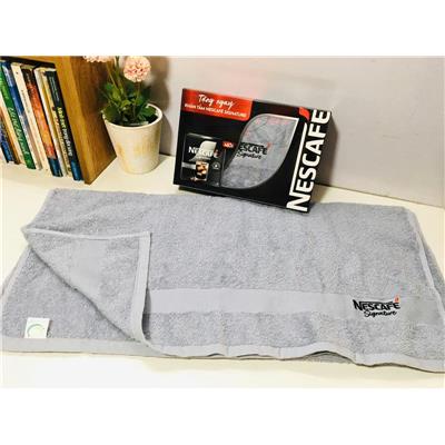 Khăn Tắm Nescafe Signature MÀU XÁM CÓ HỘP - Kt: (60 x 120) cm