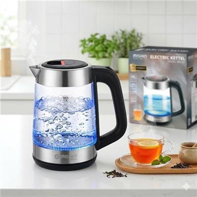 Ấm/ Bình Đun Siêu Tốc Thủy Tinh MISHIO 1.8 Lít MK341