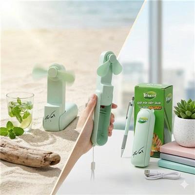 Quạt Sạc Tích Điện Cầm Tay YOMOST 3 Cấp Độ Gió