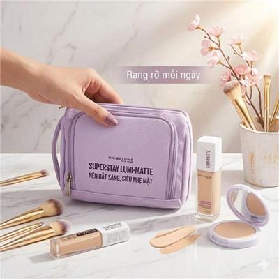 Bóp Đựng Mĩ phẩm/ Đồ Cá Nhân Có Dây Xách MAYBELLINE - MÀU TÍM