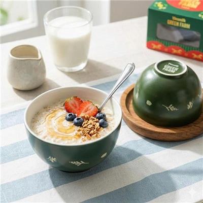 Hộp 1 CHÉN Sứ Morden Rice Dong Hwa Hàn Quốc Màu XANH Green Farm - VINAMILK