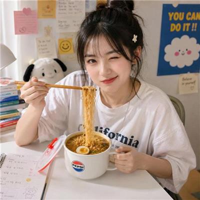Thố Sứ Ăn Mì 650ml Có Quai Cầm, Nắp Đậy - Pepsi