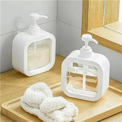Bình Chiết Hóa Mĩ Phẩm Tiện Lợi 500ml Có Vòi Nhấn Sunlight MÀU TRẮNG Tối Giản