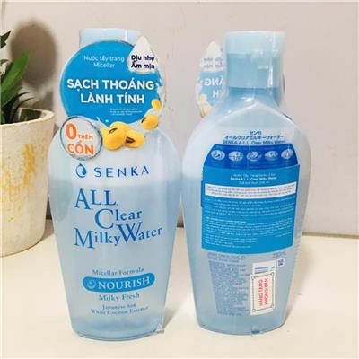 Nước Sữa Tẩy Trang Senka All Clear Milky Water Nourish 2 Lớp Sạch Sâu & Dịu Mát 230ml  Nuoc Sua Tay Trang Senka All Clear Milky Water Nourish 2 Lop Sach Sau & Diu Mat 230ml