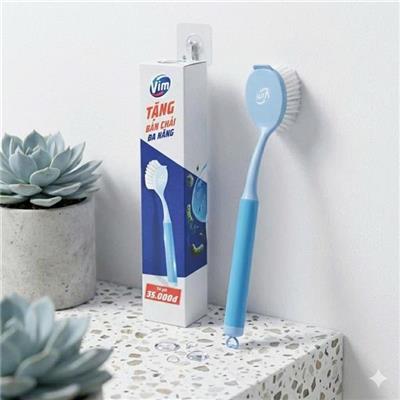 Bàn Chải Chà Sàn Đa Năng Vim Cán Dài Có Lỗ Treo