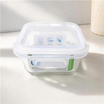 Hộp Thủy Tinh VUÔNG Xếp Chồng LocknLock LTG107-320ml  Hop Thuy Tinh VUONG Xep Chong LocknLock LTG107-320ml