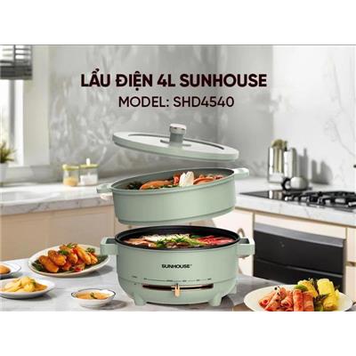 Nồi Lẩu Điện Sunhouse 4 Lít SHD4540 Kèm Xửng Hấp  Noi Lau Dien Sunhouse 4 Lit SHD4540 Kem Xung Hap