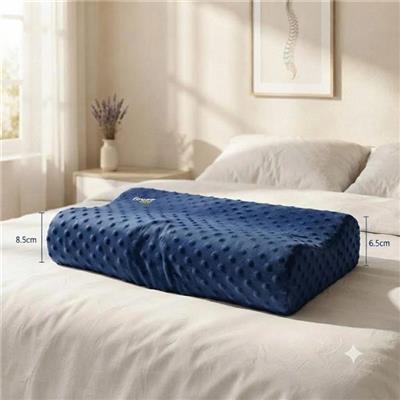 Gối Cao Su Non Thiết Kế Công Thái Học Hỗ Trợ Giảm Đau Cổ Vai Gáy Màu XANH NAVY - ENSURE GOLD