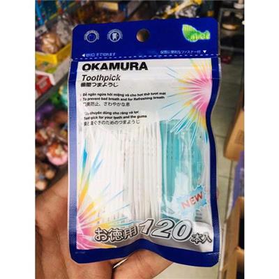 Gói 120 Cây Tăm Nhựa Okamura Nhật Bản