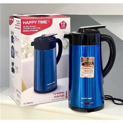 Ấm/ Bình Đun Siêu Tốc GIỮ NHIỆT 2L Happy Time HTD1096  Am/ Binh Dun Sieu Toc GIU NHIET 2L Happy Time HTD1096