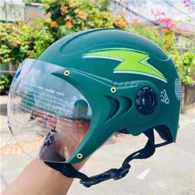 Nón Bảo Hiểm Nữa Đầu Milo Cỡ Lớn, Có Kính  Non Bao Hiem Nua Dau Milo Co Lon, Co Kinh