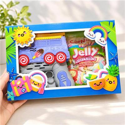 Combo Đồ Chơi Thổi Bong Bóng Hình XE KEM Dùng Pin + Kẹo Marshmallows CorNichE  Combo Do Choi Thoi Bong Bong Hinh XE KEM Dung Pin + Keo Marshmallows CorNichE