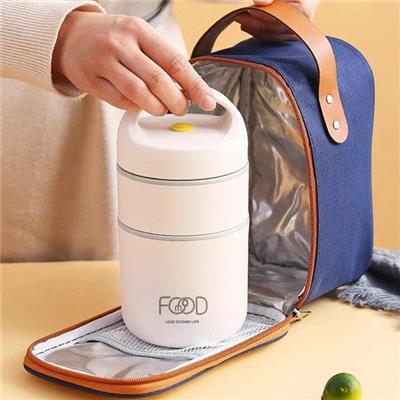 Bộ Hộp Cơm Inox 304 Giữ Nhiệt 2 Tầng Mini Kèm Túi Đựng - Enfa