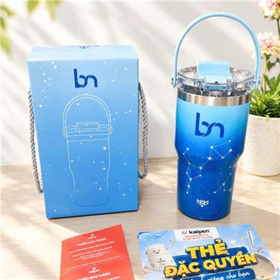 Ly Giữ Nhiệt Inox 304 Kalpen AR40A Dung Tích 600ML - Aptamil XANH Galaxy